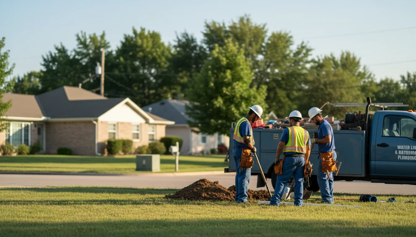 Residential water line and bathroom plumbing service in Youngsville, LA